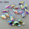 4*8mm Navette Crystal Hot Fix Rhinestone in Ab Color
